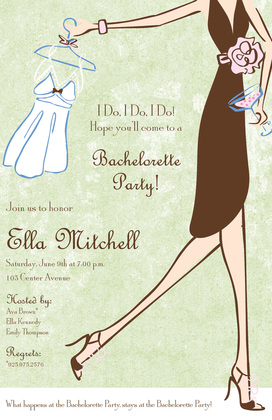 Lingerie Glee Shower Invitations