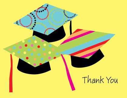 Multi Caps Pattern Graduation Hat Invitations