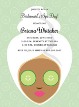 Stylish Spa Day Special Green Invitations