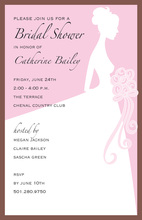 Pink Married Bliss Shower Invitations