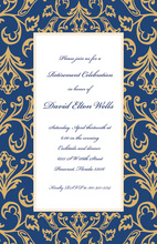 Old World Blue Invitation