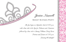 Princess Crown Pink Invitations