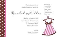 Little Lingerie Pink Stripes Invitation