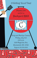 Grilling Modern Couple Chilling Invitations