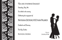 Silhouette Couple Dancing Invitations