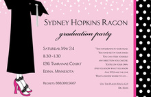 Glad Graduation Pink Invitations