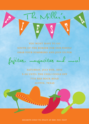 Freshly Fun Fiesta Party Invitations