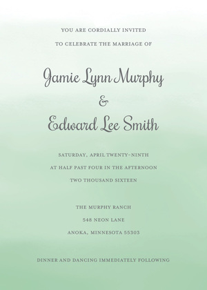 Lavender Watercolor Wash Invitations