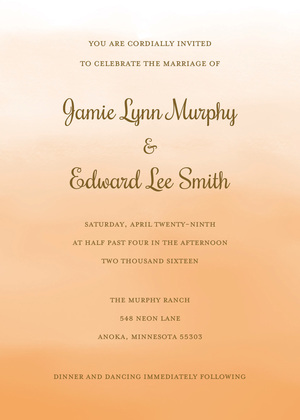 Brown Watercolor Wash Invitations