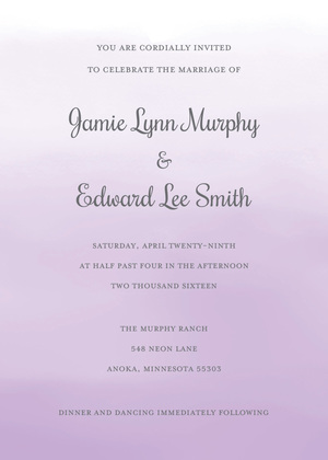 Lavender Watercolor Wash RSVP Cards