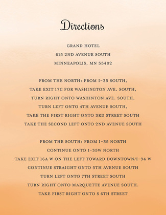Orange Watercolor Wash Invitations