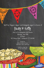 Chalkboard Fiesta Banners Party Invitations