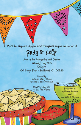 Chalkboard Fiesta Banners Party Invitations