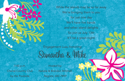 Tropical Floral Garden Invitations