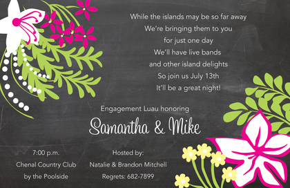 Tropical Floral Garden Invitations