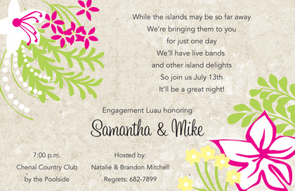 Silhoutte Exotic Tropical Invitations