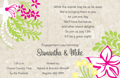 Exotic Floral Silhouette Invitations