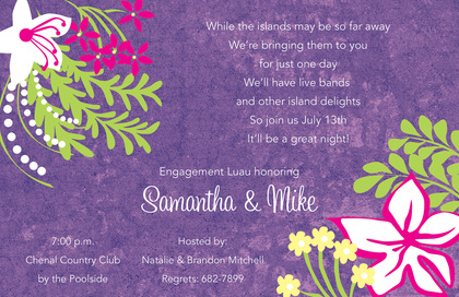 Tropical Chalkboard Invitations