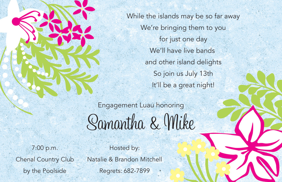 Exotic Floral Silhouette Invitations