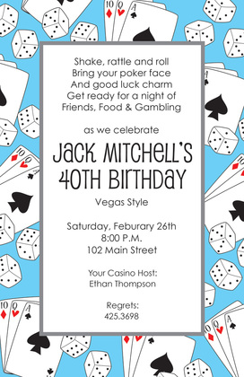 Gentlemen Casino Gaming Invitations