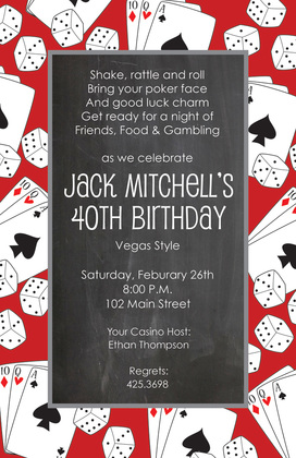 Gentlemen Casino Gaming Invitations