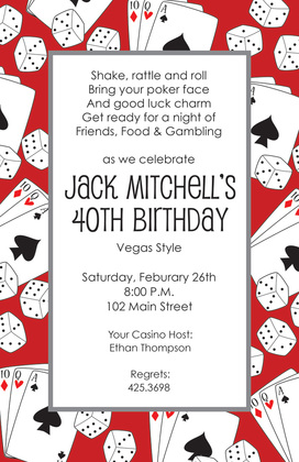 Red Chalkboard Gaming Invitations