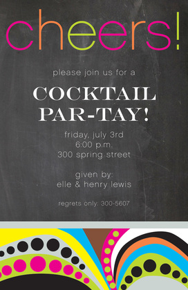 Word Cheers Party Invitations