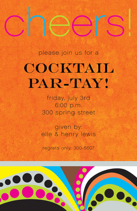 Word Cheers Party Invitations