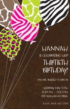 Wild Balloons Texture Invitations