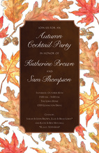 Classy Fall Leaves Border Invitations