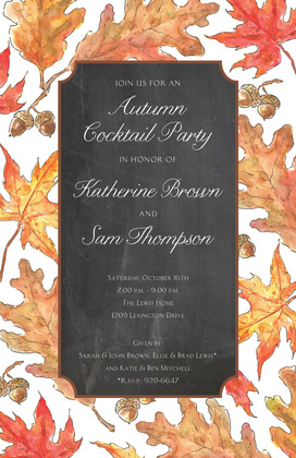 Crisp Fall Leaves Classic Border Invitations