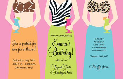 Sexiest Beach Girl Invitations