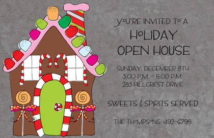 Gingerbread Home Invitations