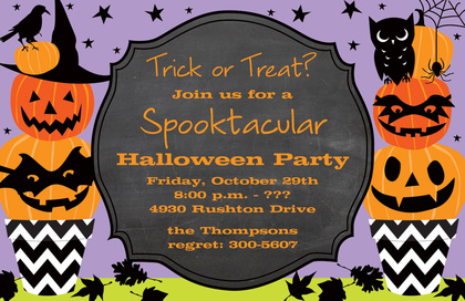 Stacked Jack Halloween Invitations