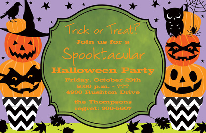 Smiling Jack Halloween Invitations