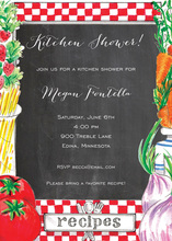 Kitchen Recipe Chalkboard Invitations