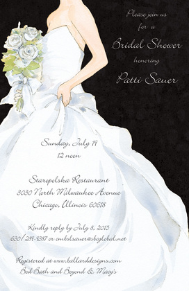 Holiday White Dress Invitations