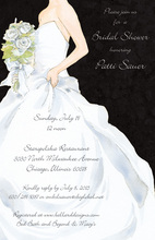 Classy White Dress Midnight Invitations