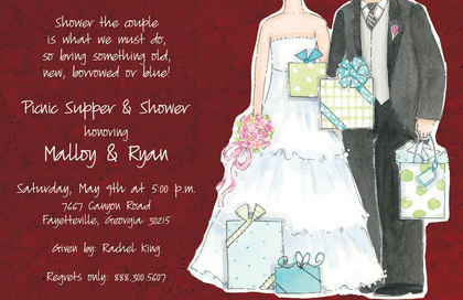 Cherish Couple Shower Invitations