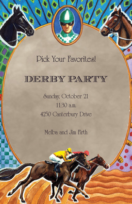 Jockey Silks Horse Racing Invitation