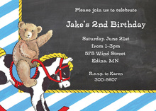 Teddy Bear Chalkboard Invitations