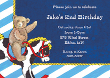 Teddy Bear Navy Invitations