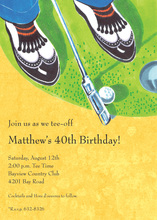 Gentlemen Playing Golf Invitations