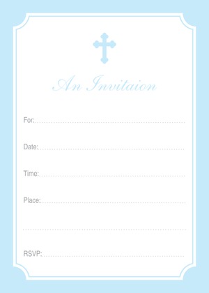 First Communion Pink Religious Fill-in Invitations