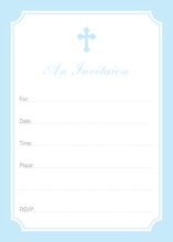 Blue Cross Religious Fill-in Invitations