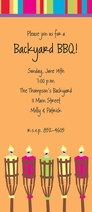 Elegant Tiki Torches Invitations