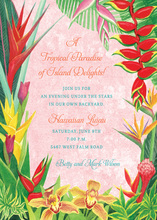 Pink Tropical Destination Invitations