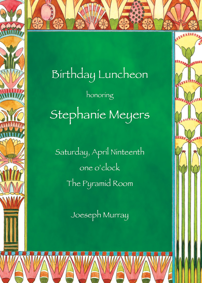 Spring Egyptian Party Invitations