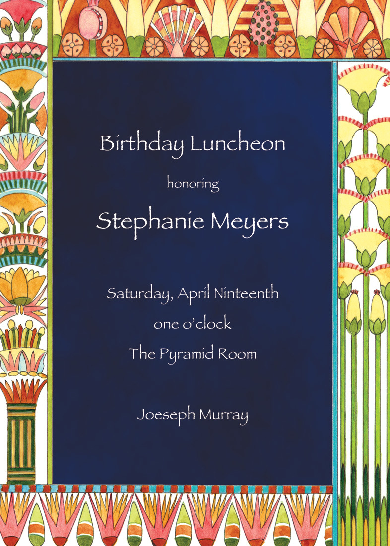 Masculine Egyptian Party Invitations