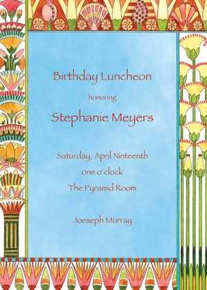 Classic Egyptian Color Border Invitation